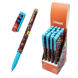 Golyóstoll kupakos, 0,7mm Vinson Berry A186 vegyes test displ 20 db/display Golyóstoll Vinson