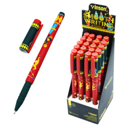Golyóstoll kupakos, 0,7mm Vinson Circus A4 vegyes test displ 20 db/display Golyóstoll Vinson