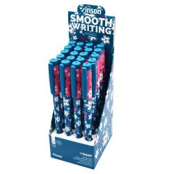 Golyóstoll kupakos, 0,7mm Vinson Flower A18 vegyes test displ 20 db/display Golyóstoll Vinson