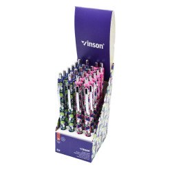 Golyóstoll nyomógombos 0,7mm Vinson Elf K30 vegyes test displ 24 db/display Golyóstoll Vinson