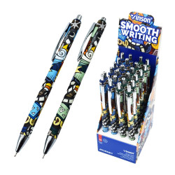 Golyóstoll nyomógombos 0,7mm Vinson Journey K62 vegyes test displ 24 db/display Golyóstoll Vinson