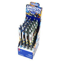 Golyóstoll nyomógombos 0,7mm Vinson Journey K62 vegyes test displ 24 db/display Golyóstoll Vinson