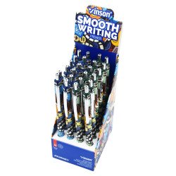 Golyóstoll nyomógombos 0,7mm Vinson Journey K62 vegyes test displ 24 db/display Golyóstoll Vinson