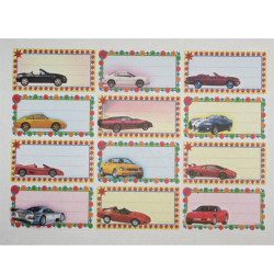 Füzetcímke ZÁTONYI 12db-os többszínű 20 ív/csomag