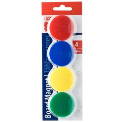 Mágnes 40mm, 4 db/csomag, Ico, 4 klf. szín Táblamágnes Ico