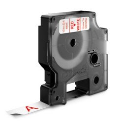 Feliratozógép szalag Dymo Letratag Dymo D1 S0720550/45015 12mmx7m, ORIGINAL, piros/fehér Nyomtató és feliratozó gép, kellékek Dymo