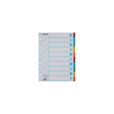 Elválasztólap, A4, Maxi regiszteres 1-10 írható karton előlap 100208 Esselte