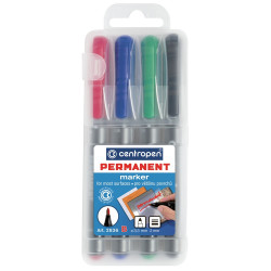 Alkoholos marker készlet, 2mm, B Centropen 2836, 4 klf. szín Permanent marker Centropen