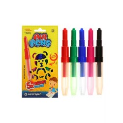 Filctoll fújós készlet Centropen AIRPENS 1500 Bright 5 klf. szín Filctoll Centropen
