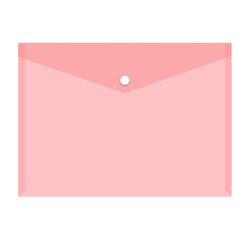 Irattartó tasak A5, PP patentos transzparens Icarus piros Irattartó tasak, patentos Icarus