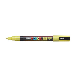 Dekormarker 0,9-1,3mm, Uni-Posca PC-3ML csillámló sárga Dekormarker Uni