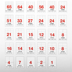 Etikett címke, 105x57mm, 100 lap, 10 címke/lap A-Series Etikett - címke A-series