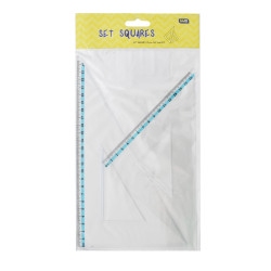 Vonalzókészlet, háromszög 16 cm és 24cm, ( 45°/60° ) 2 db/bliszter Educa Vonalzó, szögmérő Educa