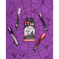 Krétamarker folyékony 1,8-2,5mm Uni-Posca PWE-5M 4 db-os Halloween készlet Dekormarker Uni
