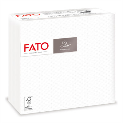 Szalvéta 2 rétegű 38 x 38 cm 40 lap/cs Fato Star fehér_82990000