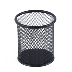 Fémhálós írószertartó pohár kerek Bluering® fekete Fémhálós család Bluering