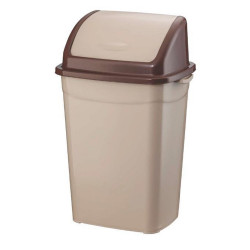 Szemetes kuka billenő fedéllel műanyag 50 literes barna UP122-210 Papírkosár, szemetes Planet