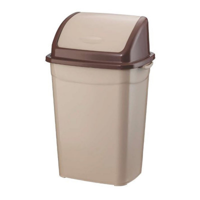 Szemetes kuka billenő fedéllel műanyag 16 literes barna UP118-210