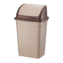 Szemetes kuka billenő fedéllel műanyag 16 literes barna UP118-210 Papírkosár, szemetes Planet