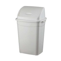 Szemetes kuka billenő fedéllel műanyag 16 literes fehér UP118-001 Papírkosár, szemetes Planet