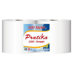 Ipari törlő 2 rétegű tekercses átmérő: 29 cm 1000 lap/tek 2 tekercs/karton Paperdi Pratika 1000_BI8S1000 Papírtörlők Paperdi