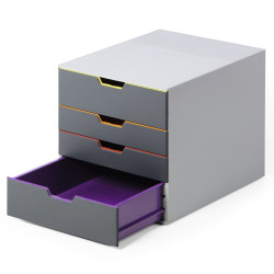 Fiókos irattároló, 4 fiókkal, Durable Varicolor® 4 Fiókos irattároló, irattartó Durable