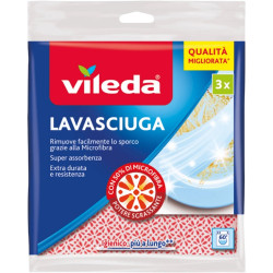 Mosogatókendő 3 db/csomag 50% mikroszállal Vileda Szivacsok, kendők, súrolók Vileda háztartási