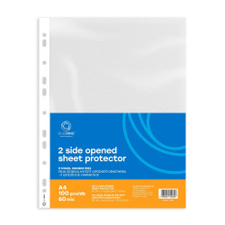 Genotherm lefűzhető, A4, 60 micron kétoldalt (felül és belül) nyitott narancsos Bluering® 100 db/csomag, Lefűzhető genotherm Bluering