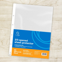 Genotherm lefűzhető, A4, 70 micron narancsos belül 2/3 részben nyitott Bluering® 100 db/csomag, Lefűzhető genotherm Bluering