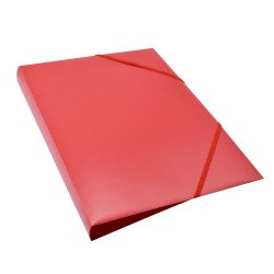 Gumis mappa A4, műanyag gerincvastagított 30mm, Bluering® piros Gumis mappa Bluering