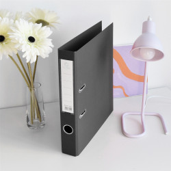 Iratrendező A4, 5cm, két oldalt PP borítás, Bluering® Premium fekete Iratrendező Bluering