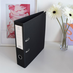 Iratrendező A4, 7,5cm, két oldalt PP borítás, Bluering® Premium fekete