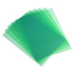 Előlap, A4, 200 micron 100 db/csomag, Bluering® áttetsző zöld Kötészeti kellék Bluering