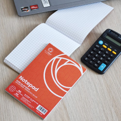 Jegyzettömb ragasztott, A6, 50lap, Bluering® kockás Jegyzettömb Bluering