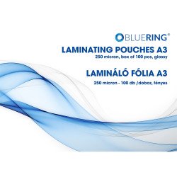 Lamináló fólia A3, 250 micron 100 db/doboz, Bluering® Kötészeti kellék Bluering