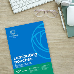 Lamináló fólia A5, 80 micron öntapadó hátlappal 100 db/doboz, Bluering®,