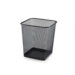 Fémhálós papírkosár szögletes Bluering® fekete Fémhálós család Bluering