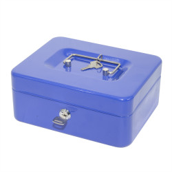 Pénzkazetta fém 20x8,5x16 cm közepes Bluering® kék Pénzkazetta Bluering