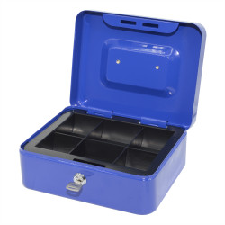 Pénzkazetta fém 20x8,5x16 cm közepes Bluering® kék Pénzkazetta Bluering