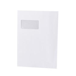 Boríték TC/4 szilikonos bélésnyomott bal ablak 50x100 ablak bal oldalról 20mm felülről 52mm Bluering® fehér Boríték Bluering