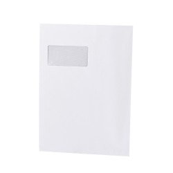 Boríték TC/4 szilikonos bélésnyomott bal ablak 50x100 ablak bal oldalról 20mm felülről 52mm Bluering® fehér Boríték Bluering