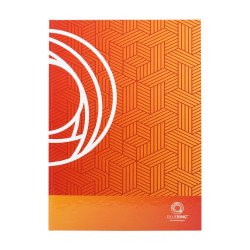 Beírókönyv A4, 96lap, keményfedeles, egyszínű, Bluering kockás Karton beíró Bluering