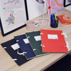 Szalagos irományfedél A4, 1m-es szalaggal Bluering® fekete Szalagos irományfedél Bluering