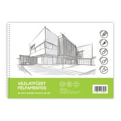 Vázlatfüzet FÉLFAMENTES B/4 32 lap 120gr. Bluering Vázlatfüzet, rajzfüzet Bluering