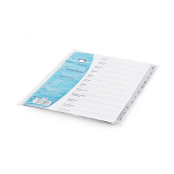 Regiszter műanyag jan-dec Bluering® szürke Regiszter Bluering