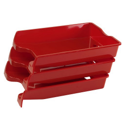 Irattálca műanyag 355, 355x255x60mm, Bluering®, piros Irattálca Bluering