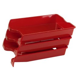 Irattálca műanyag 355, 355x255x60mm, Bluering®, piros Irattálca Bluering