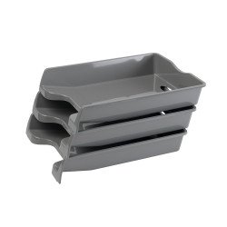 Irattálca műanyag 355, 355x255x60mm, Bluering®, szürke Irattálca Bluering