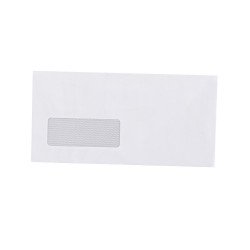 Boríték LC6/5 enyvezett bélésnyomott bal ablakos 35x90mm 114x229mm B20A20 külső záródású Bluering® fehér Boríték Bluering