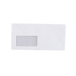 Boríték LC6/5 enyvezett bélésnyomott bal ablakos 45x90mm 114x229mm B20A15 Bluering® fehér Boríték Bluering